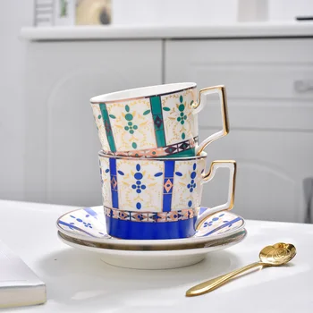 Bone China Coffee Cup Sets Colorful Flower Ceramic Tea Cups And Saucers British Office Teacup Porcelain Nice Gift BB95 
Bone China Coffee Cup Sets Colorful Flower Ceramic Tea Cups And Saucers British Office Teacup Porcelain Nice Gift BB95