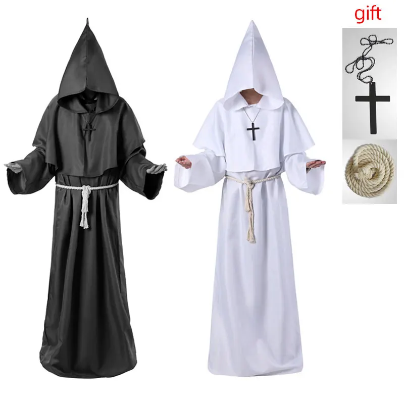 Carnival Halloween Costumes Horror Grim Reaper Costume Men Vintage Monk Cosplay For Men Adult Cloak Robe Scary Wizard Costumes
Carnival Halloween Costumes Horror Grim Reaper Costume Men Vintage Monk Cosplay For Men Adult Cloak Robe Scary Wizard Costumes