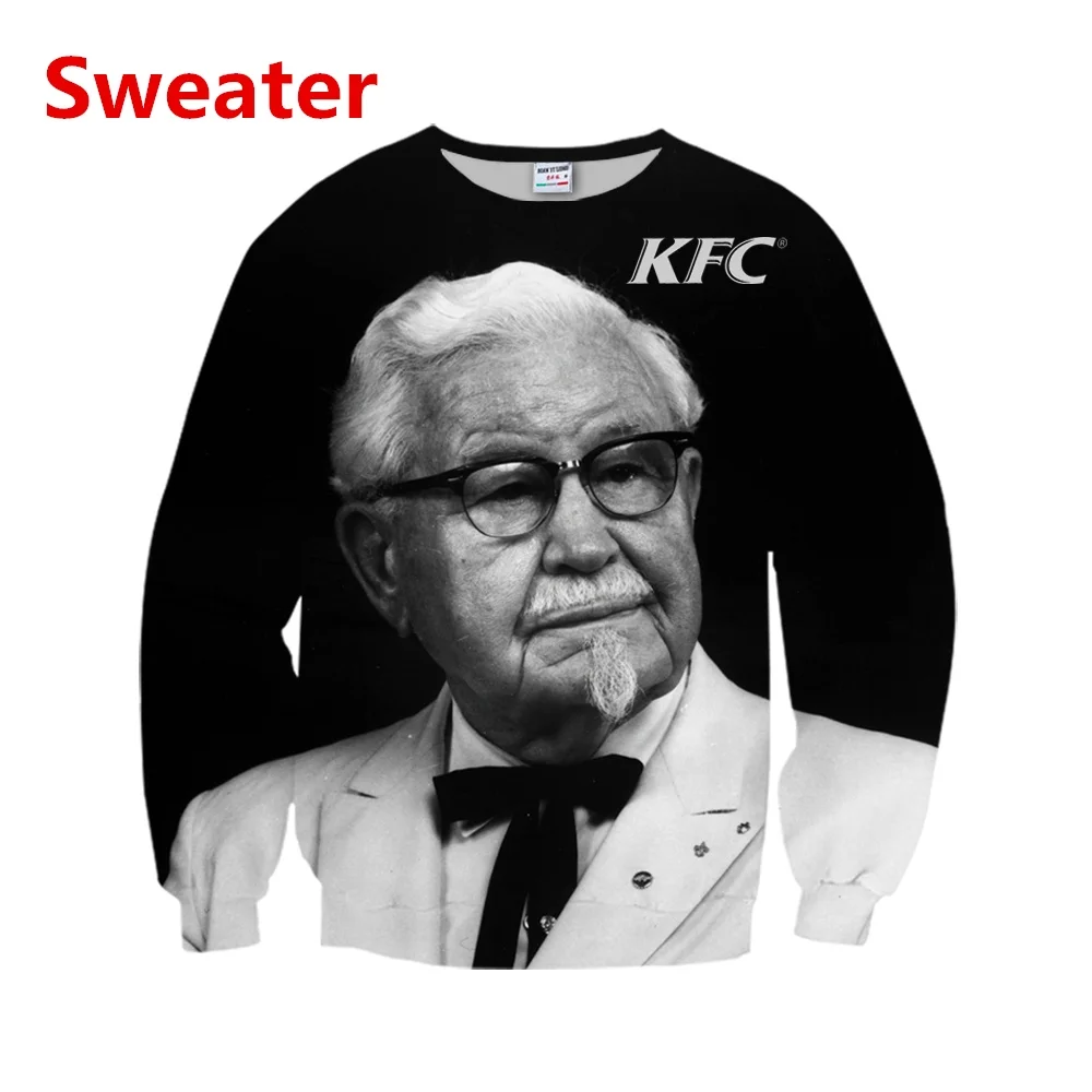 New kfc Colonel 3D Print Causal Clothing Fashion Men Women Tracksuits Crewneck Hip Hop sweater Plus Size S-7XL harajuku
New kfc Colonel 3D Print Causal Clothing Fashion Men Women Tracksuits Crewneck Hip Hop sweater Plus Size S-7XL harajuku