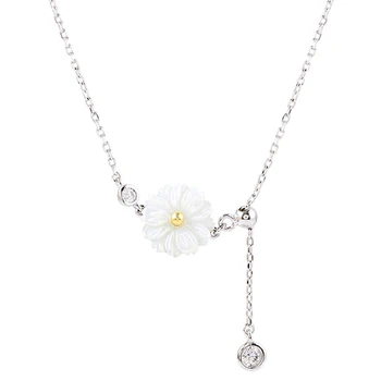 Shell Small Daisy Long Tassel Necklace 925 Sterling Silver Clavicle Chain Adjustable Pendants Necklace For Women Jewelry
Shell Small Daisy Long Tassel Necklace 925 Sterling Silver Clavicle Chain Adjustable Pendants Necklace For Women Jewelry