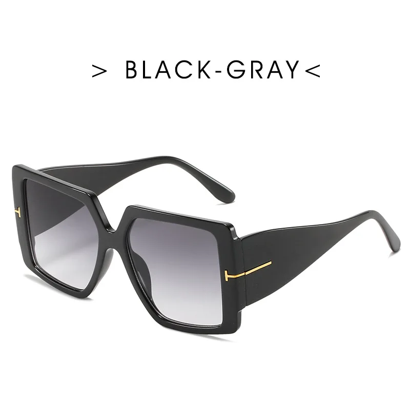 

Black 2022 Oversized Sunglasses Women Big Frame Colorful Sun Glasses Female Oculos Unisex Gradient Hip Hop Shades Gafas de sol