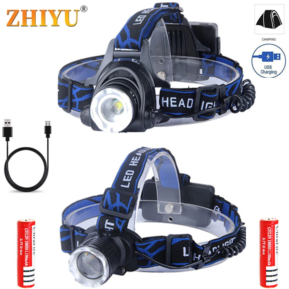 Portable Led T6 Headlamp 2X18650 Battery USB Charging 4 Modes Zoom Headlamp Multifunctional Searchlight for Camping and Fishing
Portable Led T6 Headlamp 2X18650 Battery USB Charging 4 Modes Zoom Headlamp Multifunctional Searchlight for Camping and Fishing