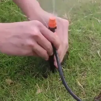 10m/20m Watering Hose 4x7mm Garden Drip Pipe PVC Hose Watering Irrigation System 72XF