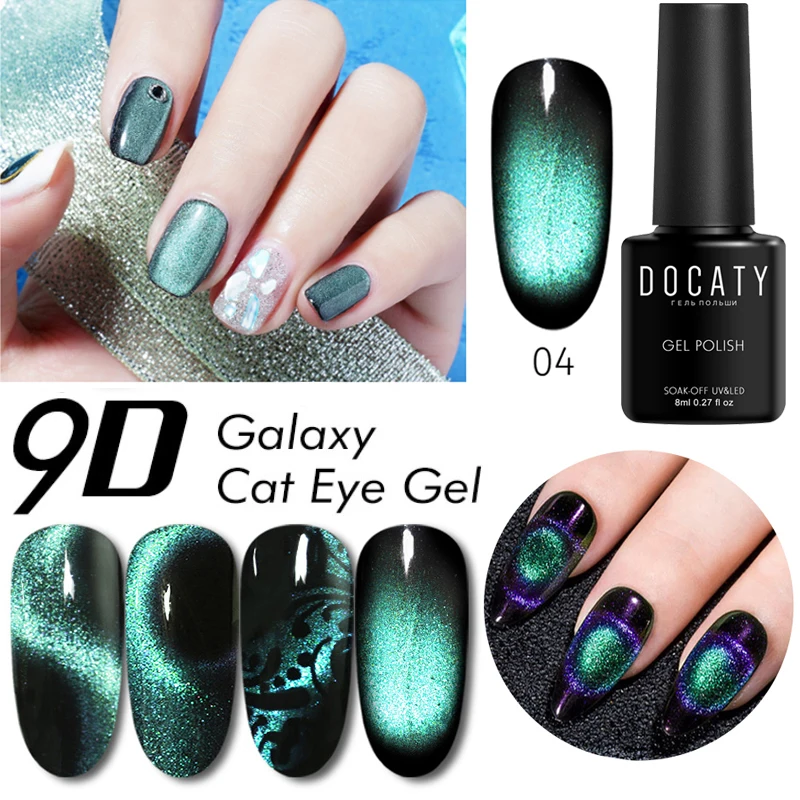 Docaty 9D Chameleon Cat Eye Gel Soak Off UV LED Nail Polish Laser Shining Colorful Nail Art Lacquer Varnish All for Manicure
Docaty 9D Chameleon Cat Eye Gel Soak Off UV LED Nail Polish Laser Shining Colorful Nail Art Lacquer Varnish All for Manicure