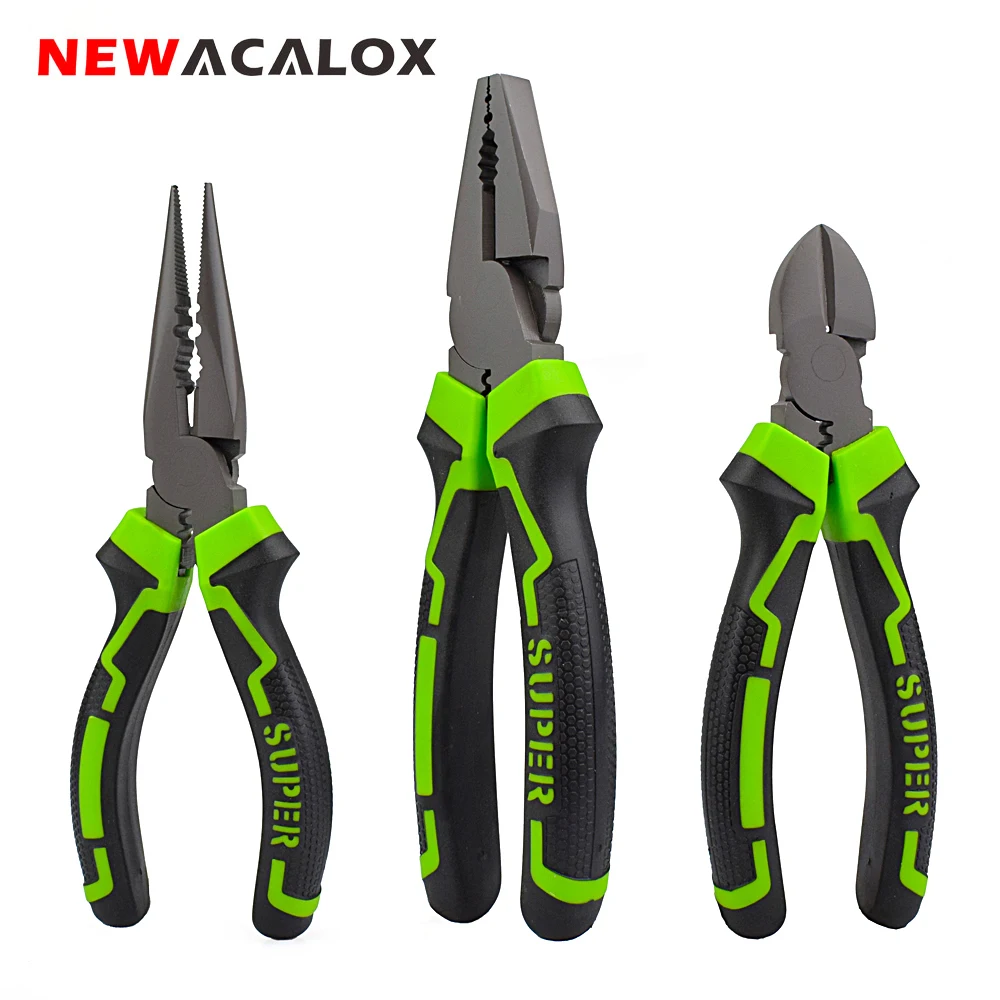 Многофункциональные плоскогубцы для зачистки проводов NEWACALOX 6 8 дюймов кусачки с