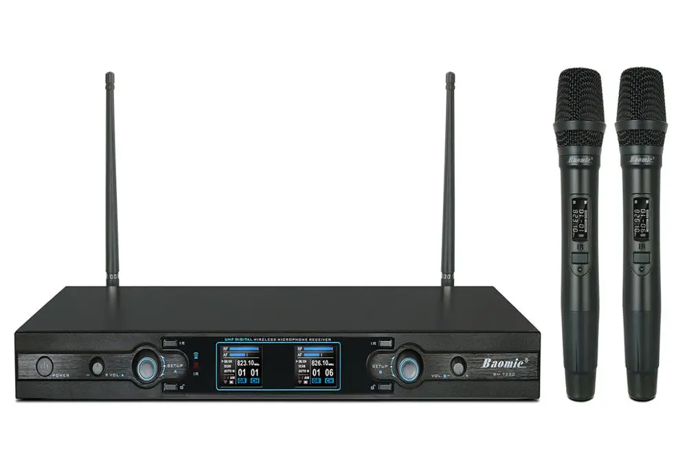 Baomic BM-722D UHF Digital Wireless Microphone Handheld wireless microphone system Handheld microphone can be rechargeable
Baomic BM-722D UHF Digital Wireless Microphone Handheld wireless microphone system Handheld microphone can be rechargeable