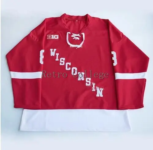 Wisconsin Badgers #8 Joe Pavelski Red MEN'S Retro throwback Hockey Jersey Embroidery Stitched Customize any number and name
Wisconsin Badgers #8 Joe Pavelski Red MEN'S Retro throwback Hockey Jersey Embroidery Stitched Customize any number and name