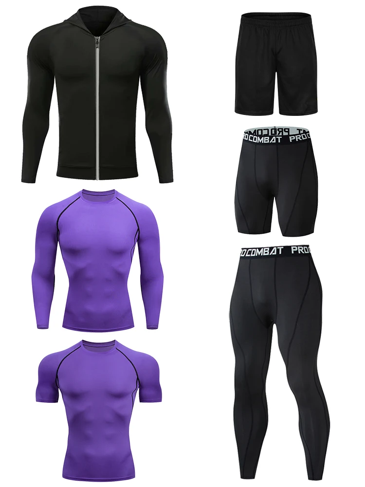 SheDao 6 Pcs/Set Men Sportswear Compression Sport Suit Quick Dry Running Sets Clothes Sports Joggers Training Gym Fitness Tights
SheDao 6 Pcs/Set Men Sportswear Compression Sport Suit Quick Dry Running Sets Clothes Sports Joggers Training Gym Fitness Tights