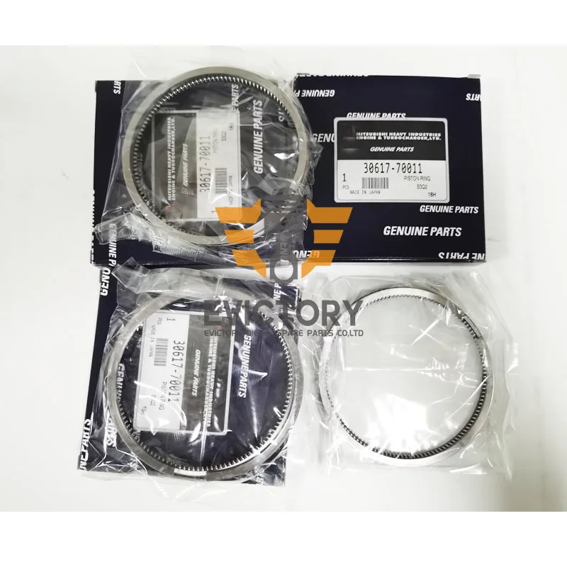 

For MITSUBISHI S3Q-2 S3Q2 con rod overhaul gasket kit main conrod bearing piston ring