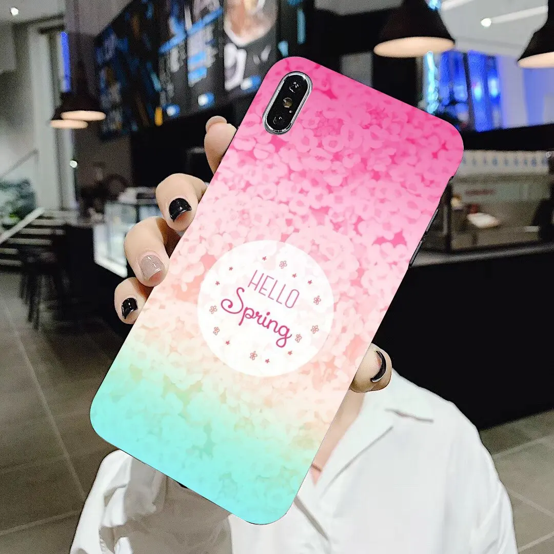 Силиконовый чехол для телефона hello spring в эстетике Huawei Honor Y5 2018 2019 8S 9X Pro 20 10 10i