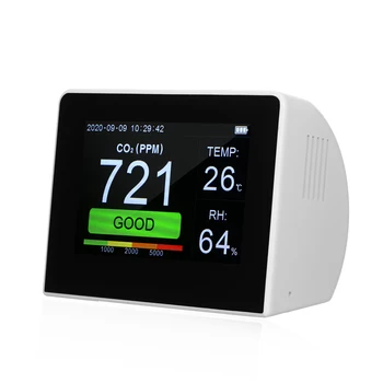 CO2/RH/Temp. 3-in-1 Air Quality Detector Temperature Humidity Monitor CO2 Meter Tester Hygrothermograph with Data Logger
CO2/RH/Temp. 3-in-1 Air Quality Detector Temperature Humidity Monitor CO2 Meter Tester Hygrothermograph with Data Logger