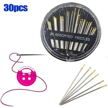30Pcs Set Sewing Needles Large Eye Cross Stitch Needles Craft Embroidery Tool Hand Sewing Needle With Storage Round Box 
30Pcs Set Sewing Needles Large Eye Cross Stitch Needles Craft Embroidery Tool Hand Sewing Needle With Storage Round Box
