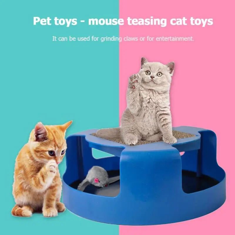 Funny False Mouse Turbo Toy Cat Kitten Interactive Plastic Disc Design Grinding Claw Toys with Scratcher Cardboard 25.5*25.5*9cm
Funny False Mouse Turbo Toy Cat Kitten Interactive Plastic Disc Design Grinding Claw Toys with Scratcher Cardboard 25.5*25.5*9cm