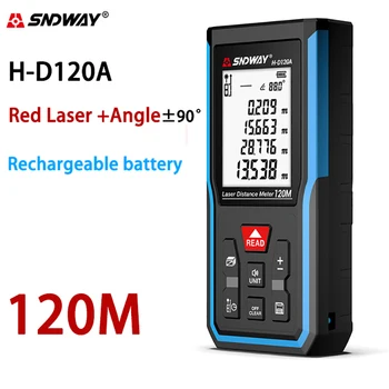 Sndway Rechargeable Laser Rangefinder Electronic Roulette Laser Measure 50M 70M 100M 120M Range Finder Digital Meter Lazer Tape
Sndway Rechargeable Laser Rangefinder Electronic Roulette Laser Measure 50M 70M 100M 120M Range Finder Digital Meter Lazer Tape