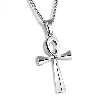 Фото Amulet Pendant Egyptian Ankh Crucifix Necklaces Pendants Stainless Steel Symbol of Life Cross Jewelry Gifts Chains | Украшения и
