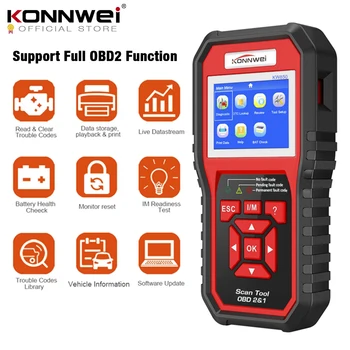 OBD2 ODB2 Scanner Auto Diagnostic Scanner KONNWEI KW850 Full Function Car Diagnosis Car Scanner Universal OBD Engine Code Reader