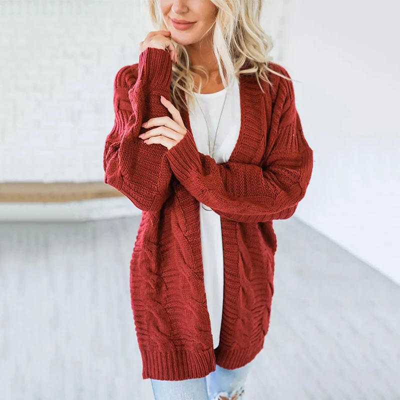 Women Knitted Cardigans Autumn Winter Solid Casual Loose Plus Size Sweater Outwear Long Sleeve Knitwear Coats Female Tops
Women Knitted Cardigans Autumn Winter Solid Casual Loose Plus Size Sweater Outwear Long Sleeve Knitwear Coats Female Tops