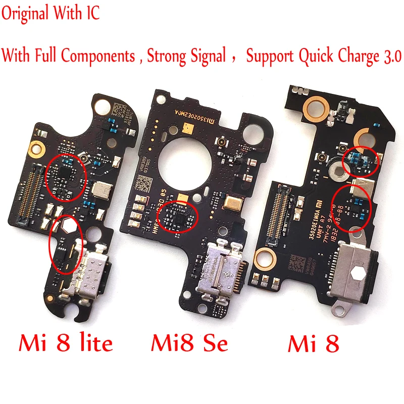 Новый USB-порт для зарядки гибкий кабель Xiaomi Mi A1 5X 8 Lite 9 Se CC 9e 6 6X Pocophone F1 док-разъем