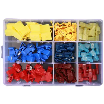 60PCS T Type Crimp Terminal Kits Wire Connectors Terminals Lock Quick Splice Wiring Clip Electrical Wire Terminal Block Kit
60PCS T Type Crimp Terminal Kits Wire Connectors Terminals Lock Quick Splice Wiring Clip Electrical Wire Terminal Block Kit