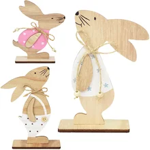 Easter Rabbit Wooden Desktop Ornaments for Home Party DIY Wood Craft Cute Cartoon Bunny Table Decor Happy Easter Decoration Gift
Easter Rabbit Wooden Desktop Ornaments for Home Party DIY Wood Craft Cute Cartoon Bunny Table Decor Happy Easter Decoration Gift