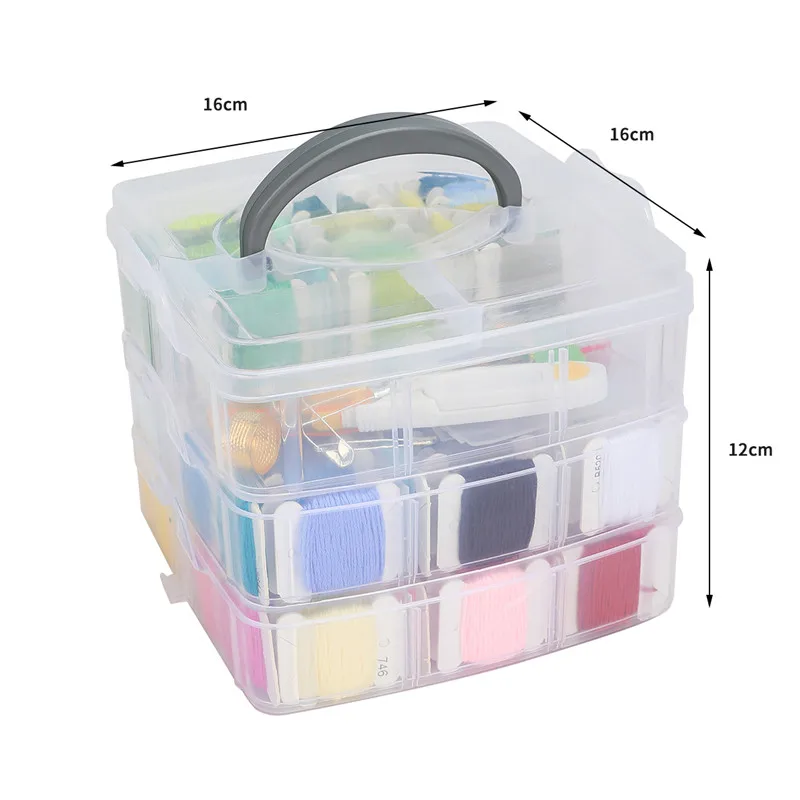 192 Pack Embroidery Floss Set with 150 Colors Cross Stitch Friendship Bracelets Threads Scissors Needles Sewing Accessories Kit (4)