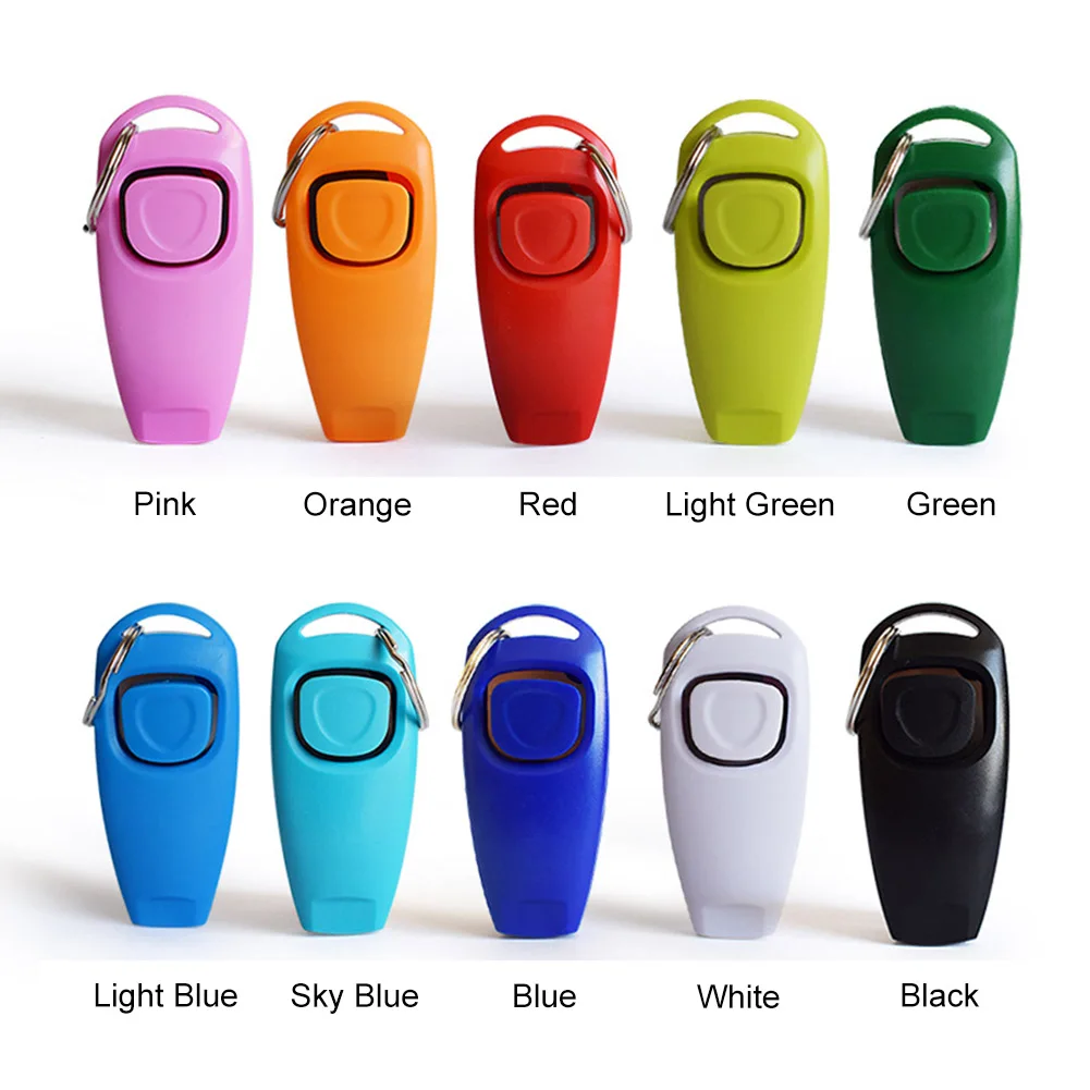 Hot Sale!Combo Dog Clicker & Whistle - Training Pet Trainer Click Puppy With Guide Key Ring SUB Sale | Дом и сад