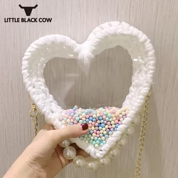 Designer Weaving Bags Women New Fashion Transparent Chains Shoulder Bag Female Pearl Handbag Small Crossbody Bag Multicolor
Designer Weaving Bags Women New Fashion Transparent Chains Shoulder Bag Female Pearl Handbag Small Crossbody Bag Multicolor