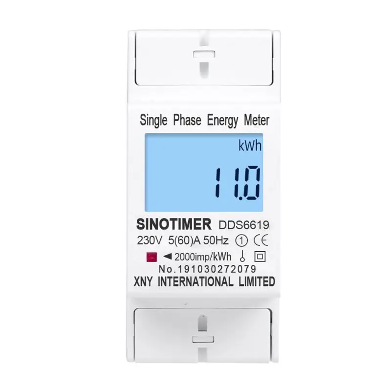 Digital Din Rail Single Phase Energy Meter Power kWh Volt Watt Amp Monitor 220V R9JF
Digital Din Rail Single Phase Energy Meter Power kWh Volt Watt Amp Monitor 220V R9JF