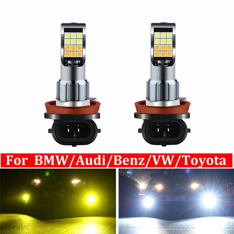 2PC H11 H8 Car LED Bulbs Driving Fog Light Dual Color Lamp Bulb For BMW Audi Mercedes VW Toyota Honda Lada Subaru
2PC H11 H8 Car LED Bulbs Driving Fog Light Dual Color Lamp Bulb For BMW Audi Mercedes VW Toyota Honda Lada Subaru