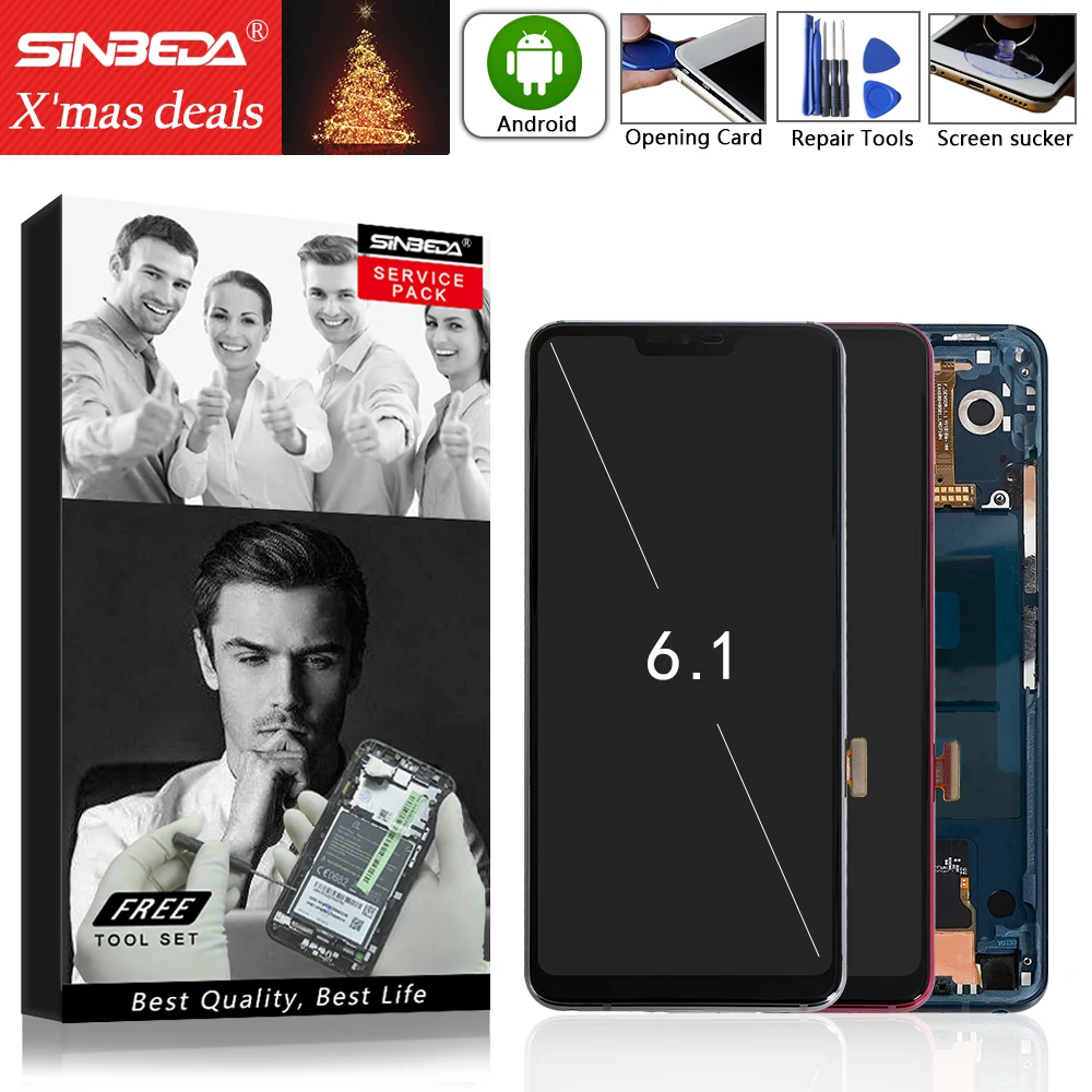 6.1"For LG G7 G710 G710EM G710PM LCD Display Touch Screen Digitizer with Frame For LG ThinQ G7 Display For LG G7 LCD Screen G710
6.1"For LG G7 G710 G710EM G710PM LCD Display Touch Screen Digitizer with Frame For LG ThinQ G7 Display For LG G7 LCD Screen G710