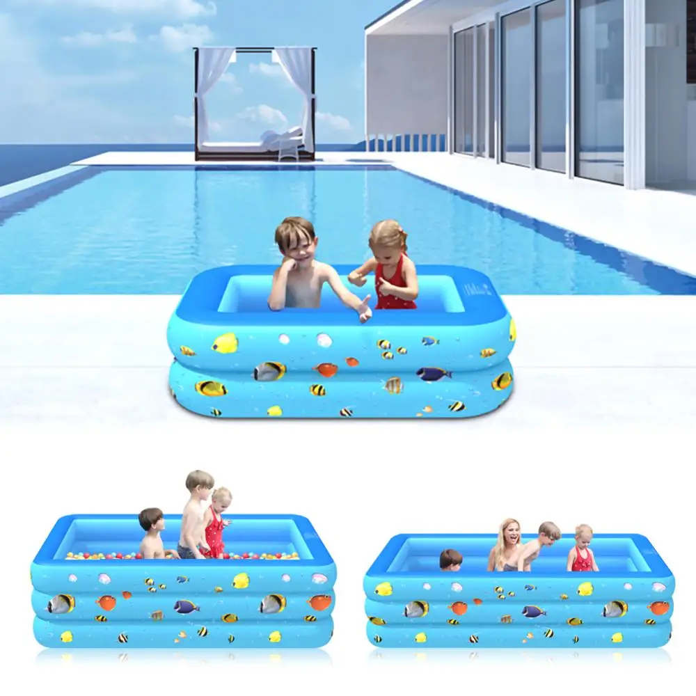 Two Layers Kids inflatable Pool High Quality Children's Home Use Paddling Pool Large Size Inflatable Square Baby Swimming Pool 
Two Layers Kids inflatable Pool High Quality Children's Home Use Paddling Pool Large Size Inflatable Square Baby Swimming Pool
