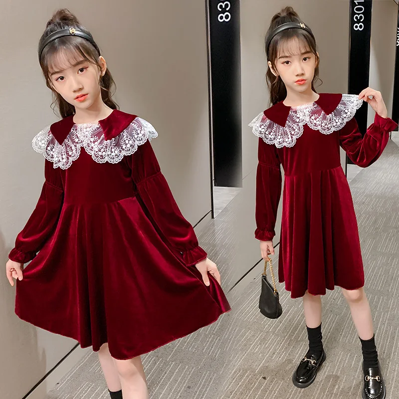 Kids Dresses Autumn Winter Party Dress Lace Girl Dress Long Sleeve Christmas Dress For Girls New Year Clothes 4 6 8 10 12 Years 
Kids Dresses Autumn Winter Party Dress Lace Girl Dress Long Sleeve Christmas Dress For Girls New Year Clothes 4 6 8 10 12 Years