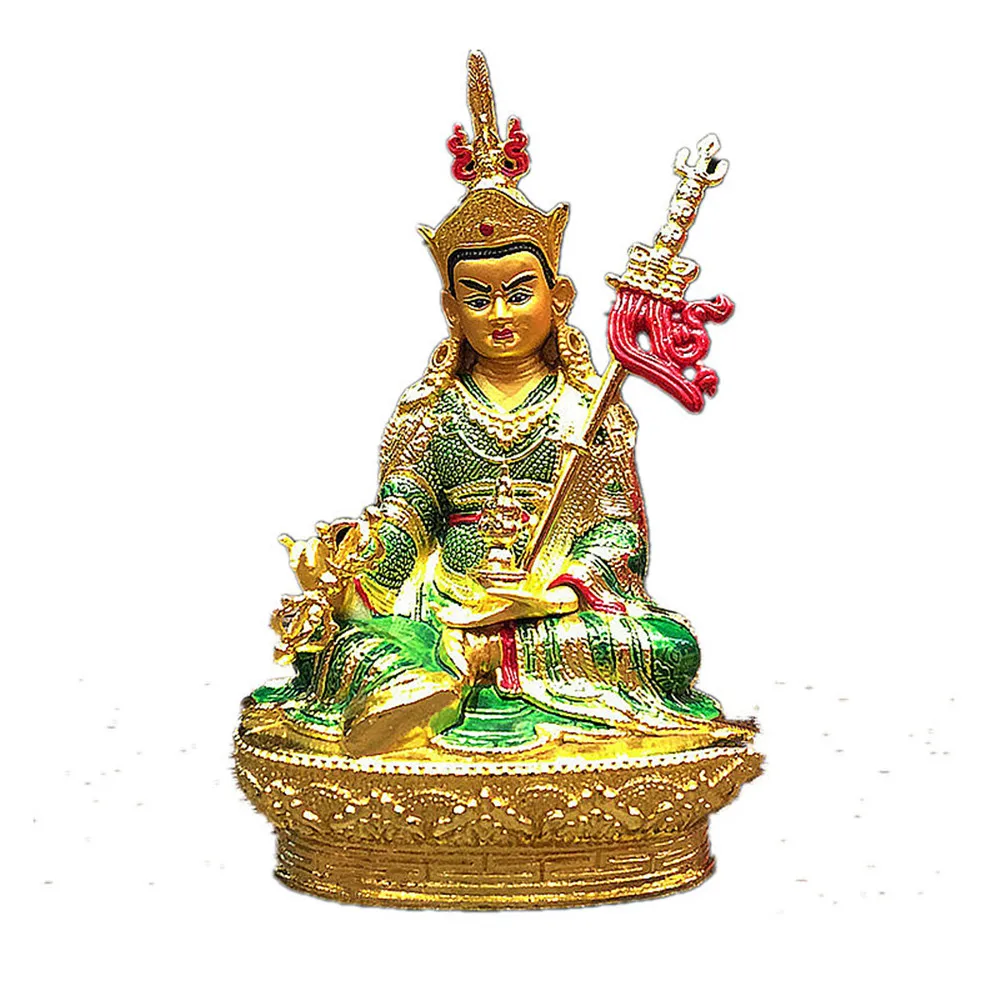 14 8 см позолоченное ремесло из металлического сплава буддийский лотос Padmasambhava