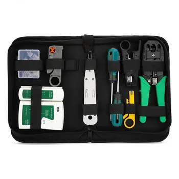 12pcs/set Network Repair Tool Set Cable Stripping/Pressing Line/Tangent Pliers Three Functions Stripping Tangential Pressing
12pcs/set Network Repair Tool Set Cable Stripping/Pressing Line/Tangent Pliers Three Functions Stripping Tangential Pressing