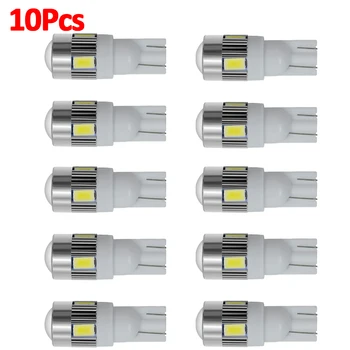 10/4/2Pcs T10 LED Bulb 6 SMD W5W White LED Signal Light 12V Auto Canbus LED Lights Car Interior Wedge Side License Reading Lamps
10/4/2Pcs T10 LED Bulb 6 SMD W5W White LED Signal Light 12V Auto Canbus LED Lights Car Interior Wedge Side License Reading Lamps