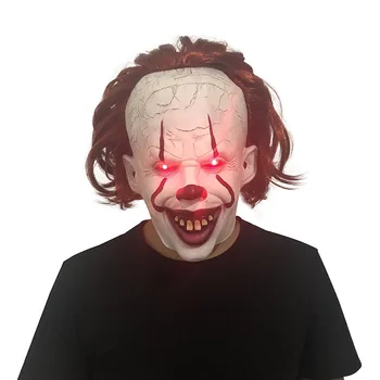 Clown Halloween Mask LED Light Mask Silicone Back Soul Mask Cos Head Set Halloween Horror Props Natural Latex Adult Code
Clown Halloween Mask LED Light Mask Silicone Back Soul Mask Cos Head Set Halloween Horror Props Natural Latex Adult Code
