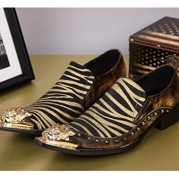 Shoes Toe Casual British Style Chaussures Loafers Pointed Metal Cow Leather Slip-on Genuine Leather Full Grain Leather Male
Shoes Toe Casual British Style Chaussures Loafers Pointed Metal Cow Leather Slip-on Genuine Leather Full Grain Leather Male
