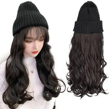 MUMUPI winter cotton woven hat with wig hair extensions cap for autumn warm fake false hair synthetic fiber 
MUMUPI winter cotton woven hat with wig hair extensions cap for autumn warm fake false hair synthetic fiber