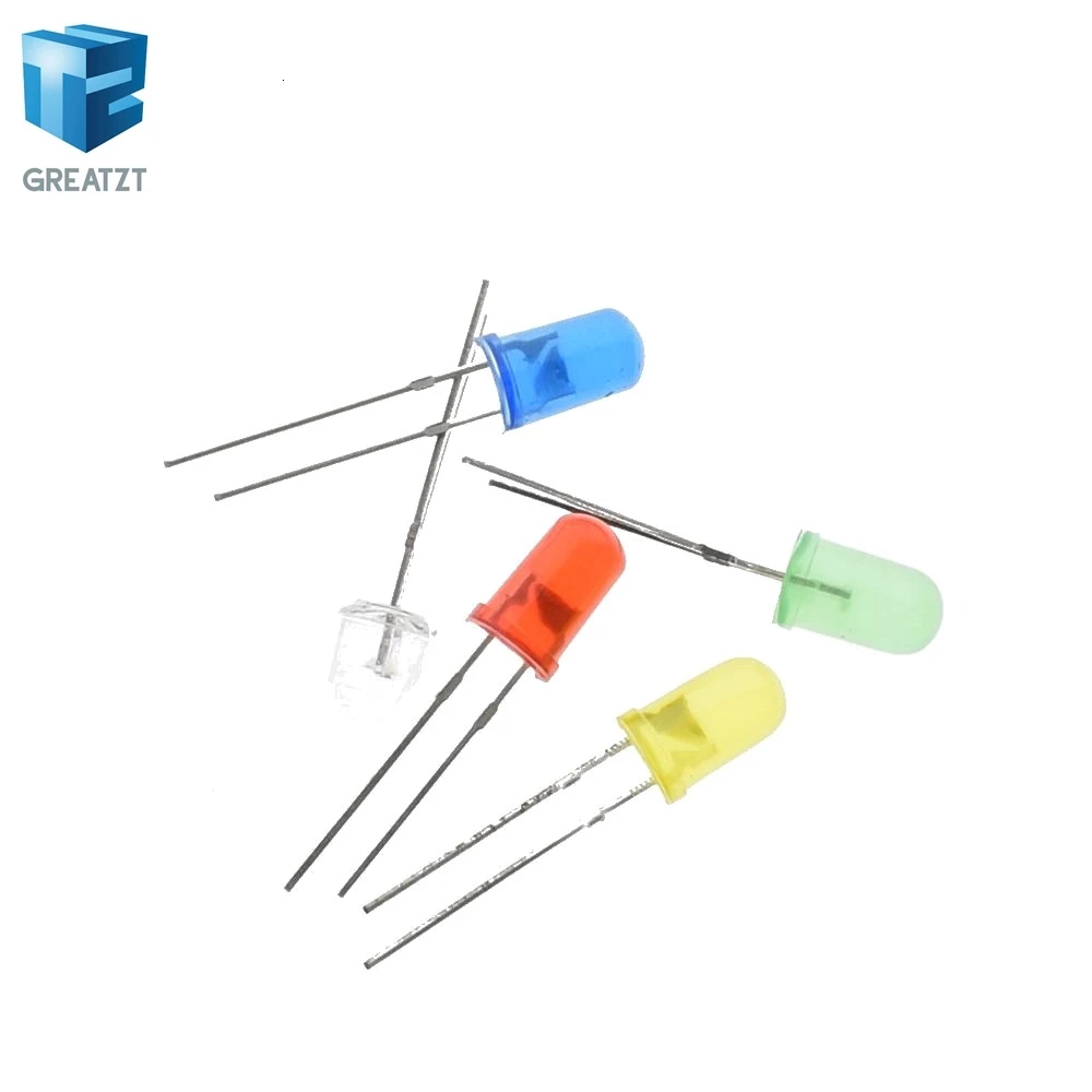 100Pcs New 5mm Green LED Lamps Light 300mcd