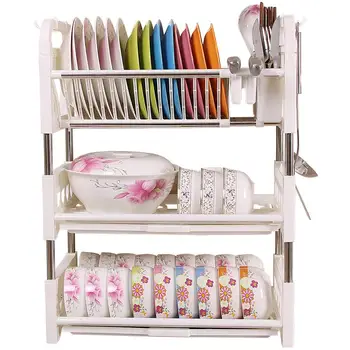 Three-tier dish rack drain household kitchen sink storage cabinet
Three-tier dish rack drain household kitchen sink storage cabinet