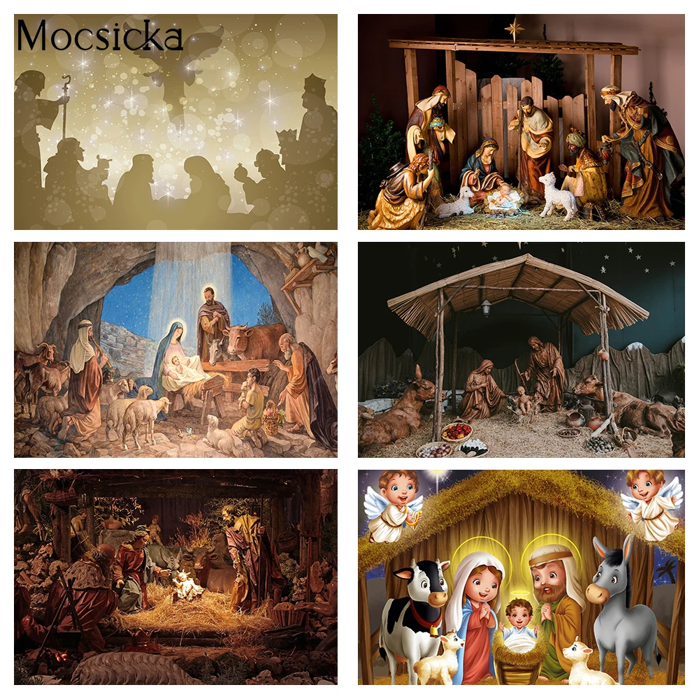 Mocsicka Jesus Birth Nativity Scene Old Wood Shepherd Merry Christmas Party Decor Pattern Photo Background Photographic Backdrop
Mocsicka Jesus Birth Nativity Scene Old Wood Shepherd Merry Christmas Party Decor Pattern Photo Background Photographic Backdrop