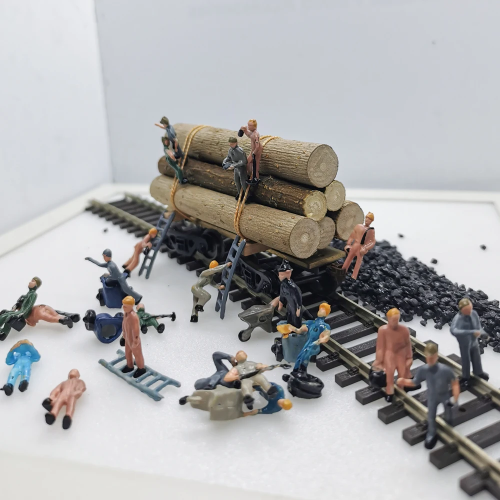 1:87 HO Scale Model railway Workers Landscape Model Train Railway Layout Scenery DIY Miniature Dioramas Display Gaming 1:87 HO Scale Model railway Workers Landscape Model Train Railway Layout Scenery DIY Miniature Dioramas Display Gaming