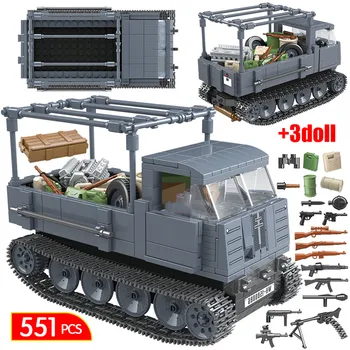 551PCS German Army RSO Armored Truck Military Bricks For WW2 Vehicles Figures Soldiers Building Blocks Toys For Children 
551PCS German Army RSO Armored Truck Military Bricks For WW2 Vehicles Figures Soldiers Building Blocks Toys For Children
