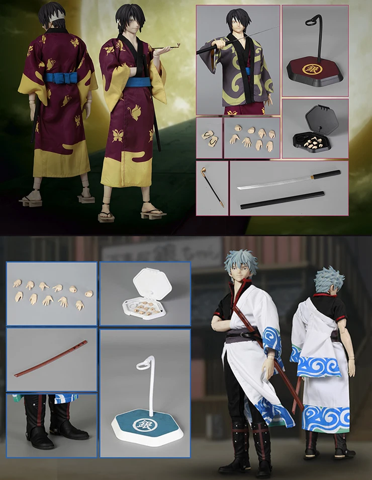 XM001 XM002 Gintama XM Sakata Gintoki Takasugi Shinsuke 1/6 полный комплект фигурки Куклы 
XM001 XM002 Gintama XM Sakata Gintoki Takasugi Shinsuke 1/6 полный комплект фигурки Куклы