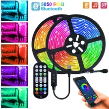LED Strip Light New 24keys Music Control Smart Bluetooth APP RGB 5050 LED Strip Tape TV Backlight for Room Decor Ambient Lights
LED Strip Light New 24keys Music Control Smart Bluetooth APP RGB 5050 LED Strip Tape TV Backlight for Room Decor Ambient Lights