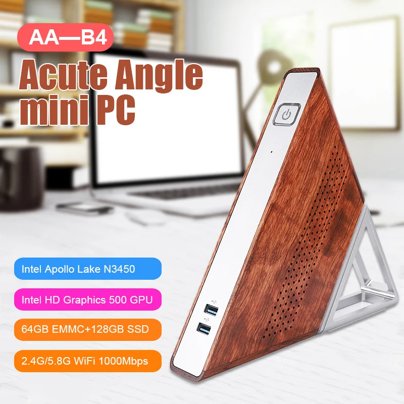 Acute Angle AA-B4 Mini Triangle Computer Host for Intel N3450 Quad-core 8G+192G 1.1GHz Up to 2.2GHz with Intel HD Graphics 500
Acute Angle AA-B4 Mini Triangle Computer Host for Intel N3450 Quad-core 8G+192G 1.1GHz Up to 2.2GHz with Intel HD Graphics 500