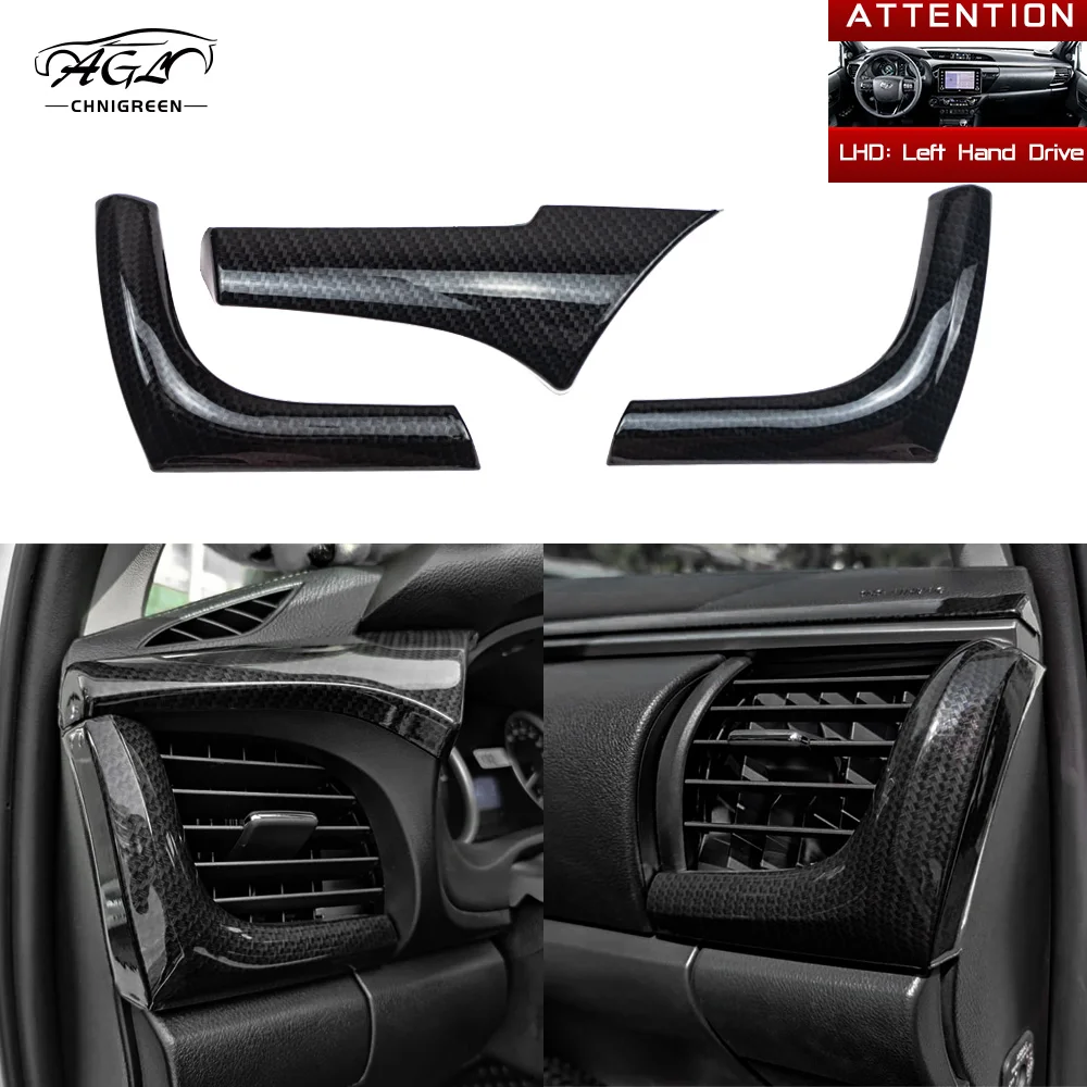 for Toyota Hilux Revo Conquest 2015-2021 3pcs Carbon Fiber Grain LHD RHD Air Condition Outlet AC Vent Trim
for Toyota Hilux Revo Conquest 2015-2021 3pcs Carbon Fiber Grain LHD RHD Air Condition Outlet AC Vent Trim