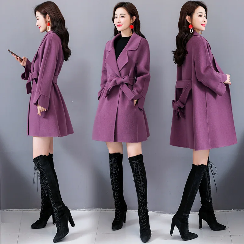 Bow Trend Joint Elegant Fashion Casual Solid Color Mid-length Cardigan Woolen Jacket 2019 Winter
Bow Trend Joint Elegant Fashion Casual Solid Color Mid-length Cardigan Woolen Jacket 2019 Winter