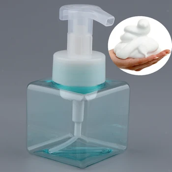 Portable empty refillable square plastic foam soap mousse pump bottle cosmetic container 250 / 450ML
Portable empty refillable square plastic foam soap mousse pump bottle cosmetic container 250 / 450ML