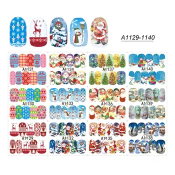 2 Sheets 12 Designs/Sheet Winter Snowman Elk Nail Art Water Transfer Sticker Christmas Wrap Manicure Nail Beauty Decals
2 Sheets 12 Designs/Sheet Winter Snowman Elk Nail Art Water Transfer Sticker Christmas Wrap Manicure Nail Beauty Decals